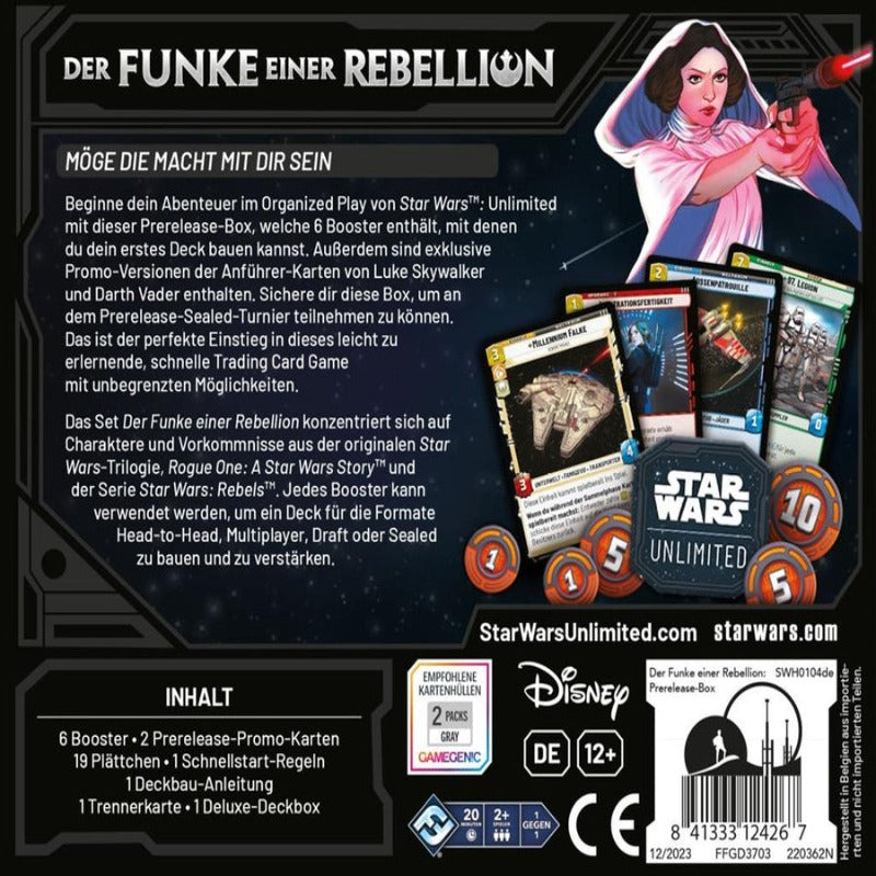 Star Wars: Unlimited - Der Funke einer Rebellion Prerelease Box Deutsch