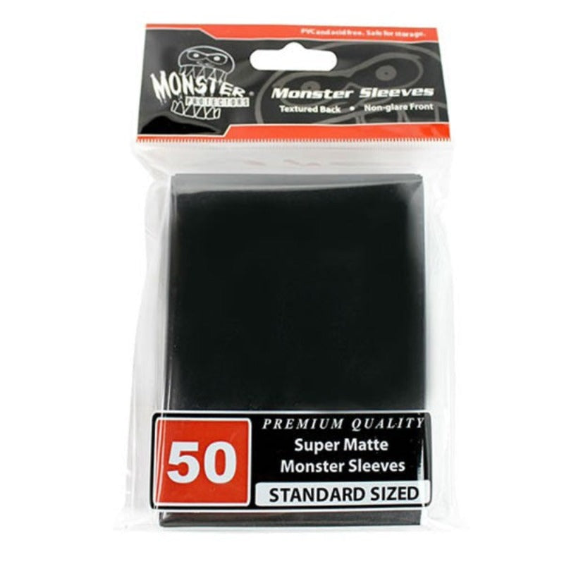 Monster Sleeves Black Standard Sized 50 (Stk) - TCG Sammelkartenspiel