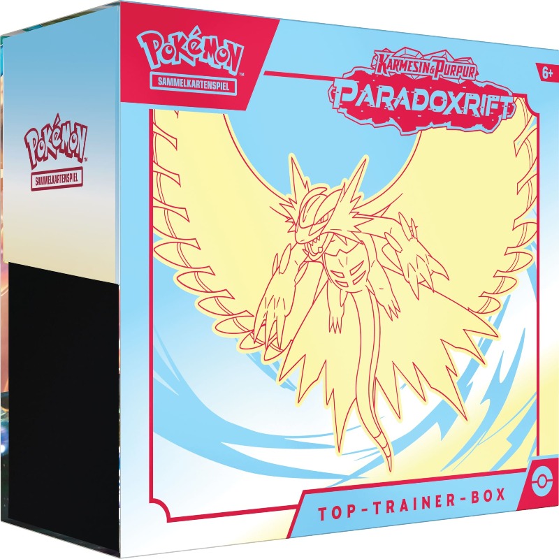 Pokémon Scarlet & Violet Paradox Rift (Roaring Moon) Top Trainer Box Deutsch (VORVERKAUF) 03.11.2023 Sammelkartenspiel