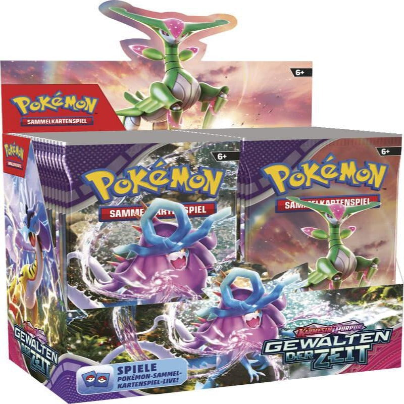 Pokémon Karmesin & Purpur Gewalten der Zeit Booster Display (36) Deutsch TCG Sammelkartenspiel