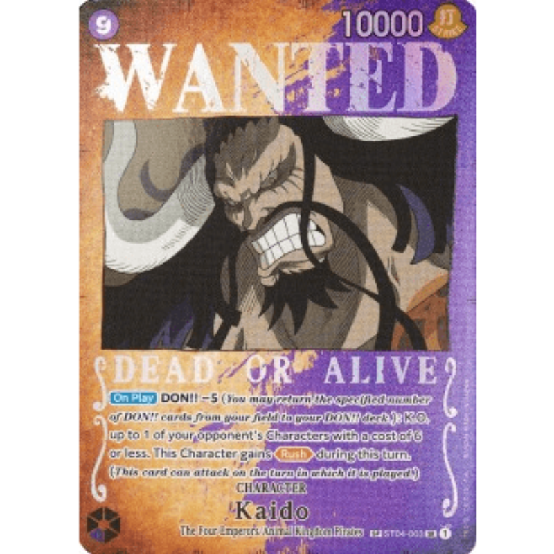 One Piece Card Game Einzelkarten Kaido Wanted (Alternative Art) OP03-081 CHARACTER Pillars of Strength - TCG Sammelkartenspiel