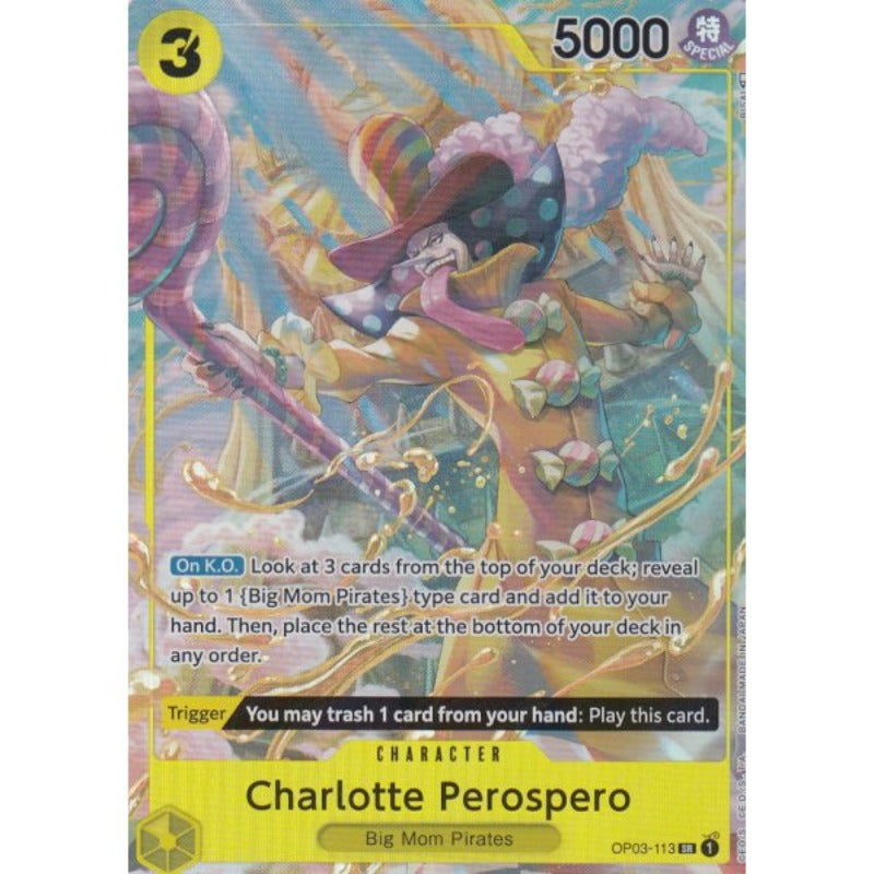 One Piece Card Game Einzelkarten Charlotte Perospero (Alternative Art) Leader OP03-113 Pillars of Strength - TCG Sammelkartenspiel