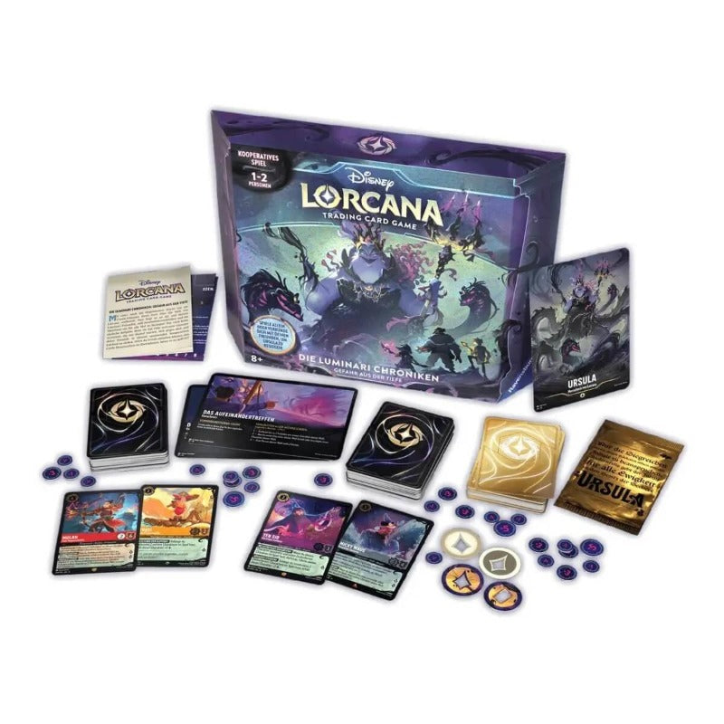 Disney Lorcana: Set 4 Ursula's Rückkehr Die Luminari Chroniken Gefahr aus der Tiefe Geschenk Set Deutsch