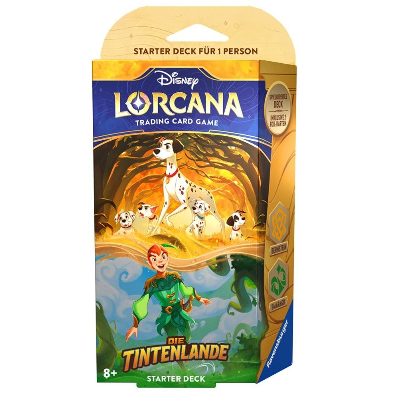 Disney Lorcana Starter Deck Die Tintenlande  Bernstein Smaragd Deutsch TCG Sammelkartenspiel