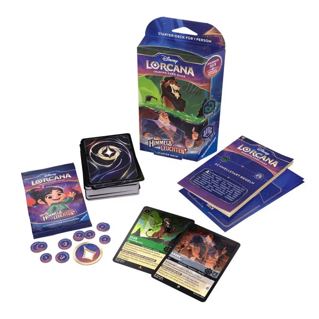 Disney Lorcana: Starter Deck "Himmelsleuchten" Set 5 - Smaragd Stahl (DE)