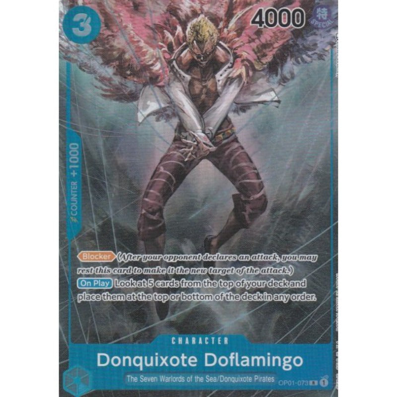 One Piece Card Game Einzelkarten Donquixote Doflamingo (Alternative Art) OP01-073 Character Romance Dawn - TCG Sammelkartenspiel