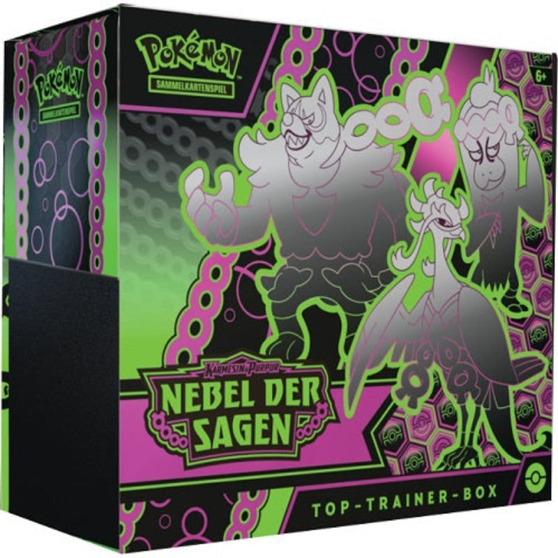 Pokemon Karmesin & Purpur 6.5 Nebel der Sagen Top Trainer Box (Deutsch) TCG Sammelkartenspiel 