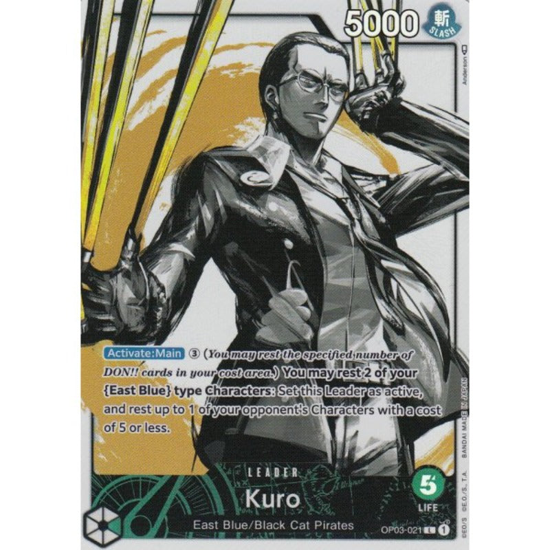 Kuro (Alternative Art) Leader OP03-021 Pillars of Strength - TCG Sammelkartenspiel