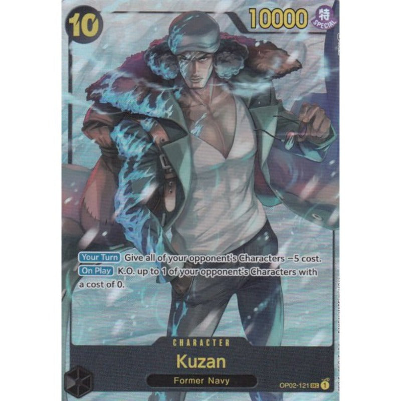 One Piece Card Game Einzelkarten Kuzan (Alternative Art Secret Rare) OP02-121 CHARAKTER Paramount War - TCG Sammelkartenspiel