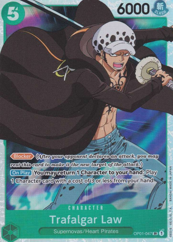 One Piece Card Game Einzelkarten Trafalgar Law (Super Rare) OP01-047 Character  Romance Dawn