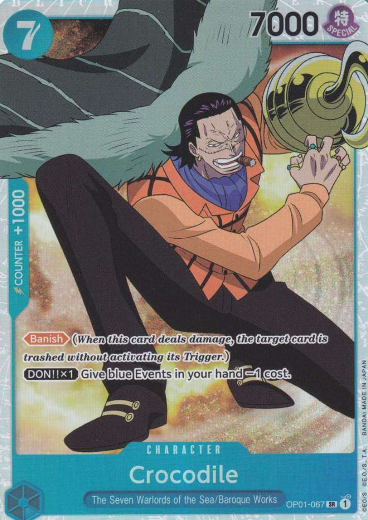 One Piece Card Game Einzelkarten Crocodile (Super Rare) OP01-067 Character  Romance Dawn - TCG Sammelkartenspiel