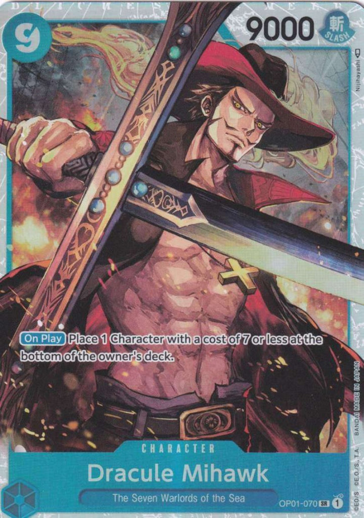 One Piece Card Game Einzelkarten Dracule Mihawk (Super Rare) OP01-070 Character  Romance Dawn - TCG Sammelkartenspiel