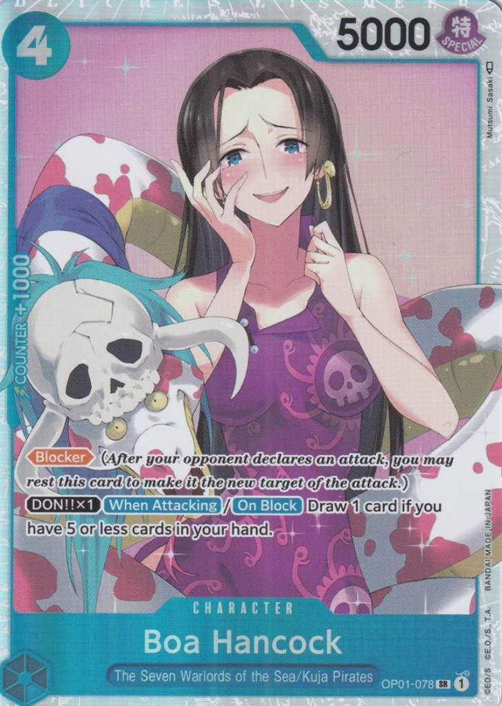 One Piece Card Game Einzelkarten Boa Hancock (Super Rare) OP01-078 Character Romance Dawn- TCG Sammelkartenspiel