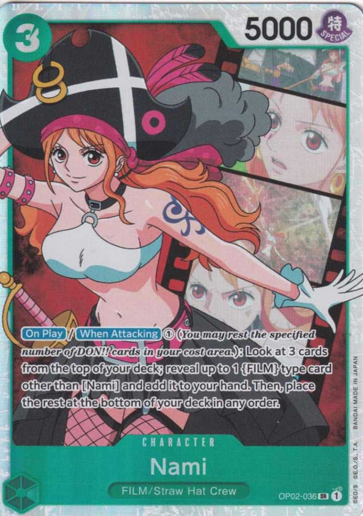 Nami Super Rare OP02-036 (Character) Paramount War  - TCG Sammelkartenspiel