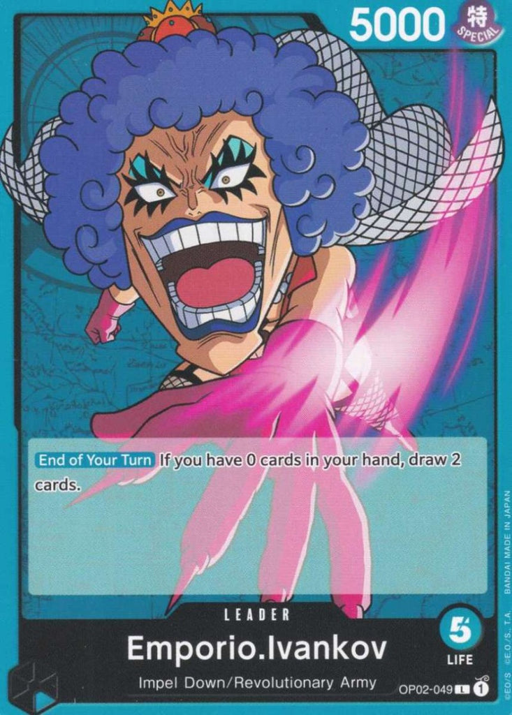 One Piece Card Game Einzelkarten Emporio.Ivankov (Common) OP02-049 Leader Paramount War - TCG Sammelkartenspiel