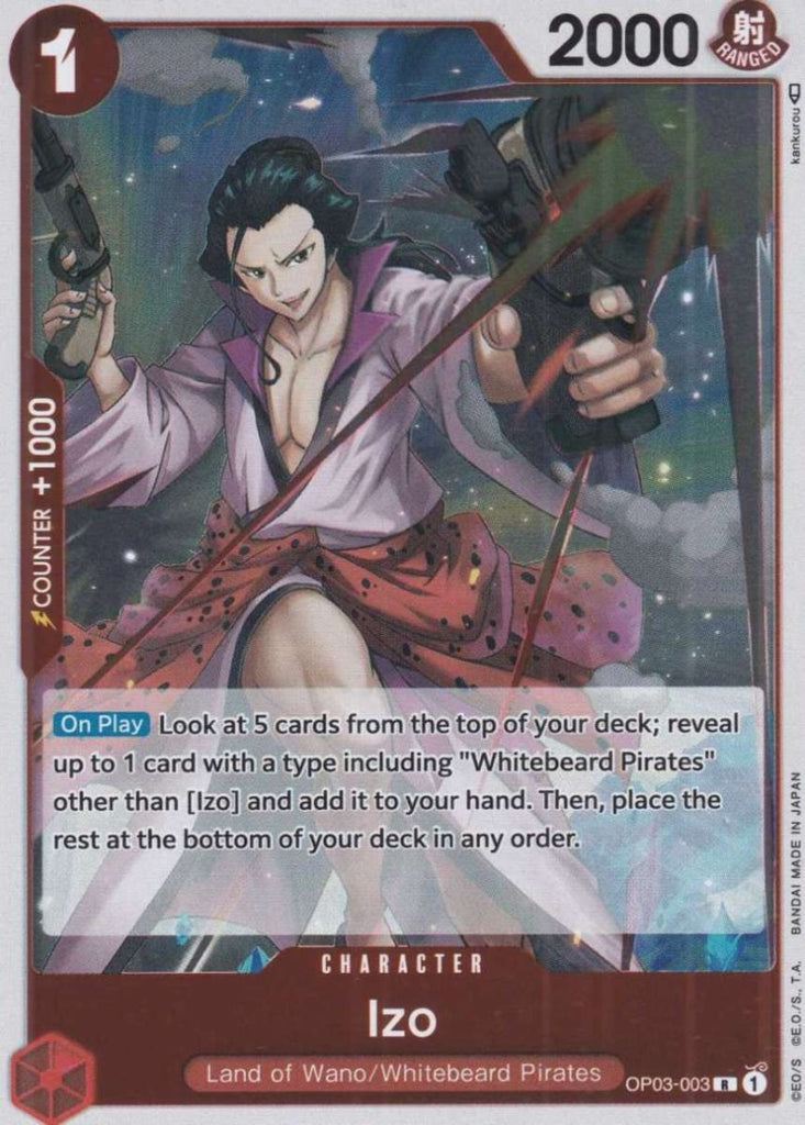 One Piece Card Game Einzelkarten Izo Rare OP03-003 CHARACTER Pillars of Strength - TCG Sammelkartenspiel