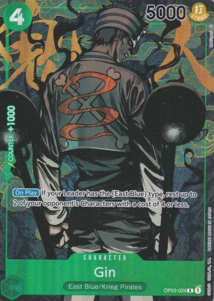 One Piece Card Game Einzelkarte Gin (Parallel) Rare OP03-024 CHARACTER Pillars of Strength - TCG Sammelkartenspiel