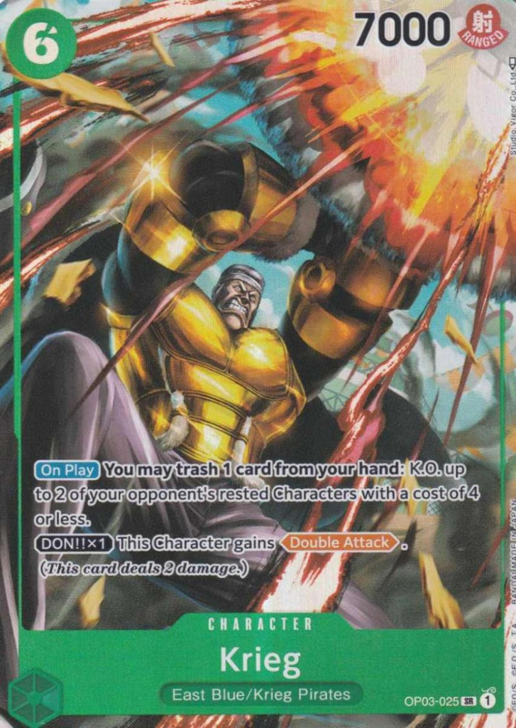 One Piece Card Game Einzelkarten Krieg (Parallel) Super Rare OP03-025 CHARACTER Pillars of Strength - TCG Sammelkartenspiel