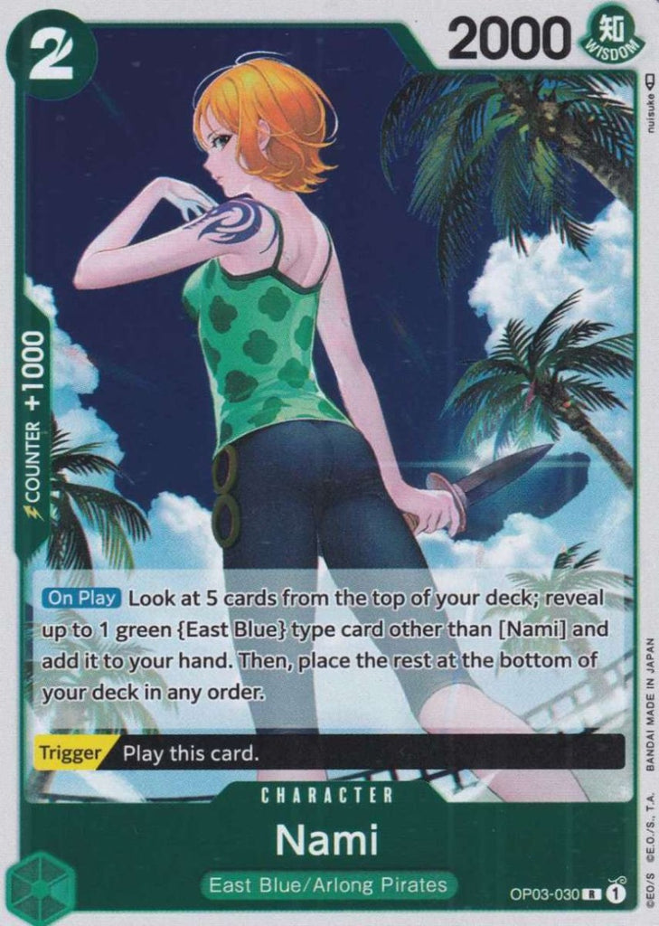 One Piece Card Game Einzelkarten Nami (Rare) OP03-030 CHARACTER Pillars of Strength  - TCG Sammelkartenspiel