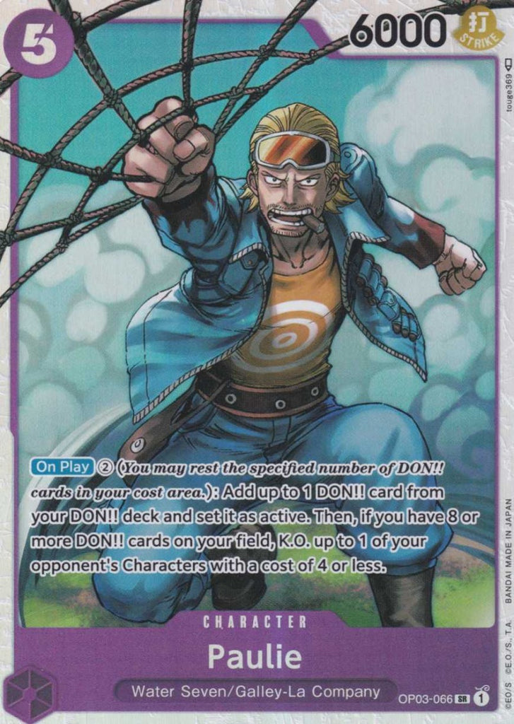 Paulie (Super Rare) OP03-066 CHARACTER Pillars of Strength - TCG Sammelkartenspiel