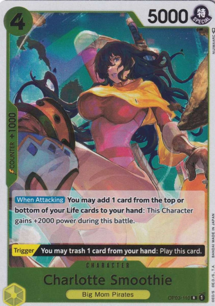 One Piece Card Game Einzelkarten Charlotte Smoothie (Rare) OP03-110 CHARACTER Pillars of Strength - TCG Sammelkartenspiel