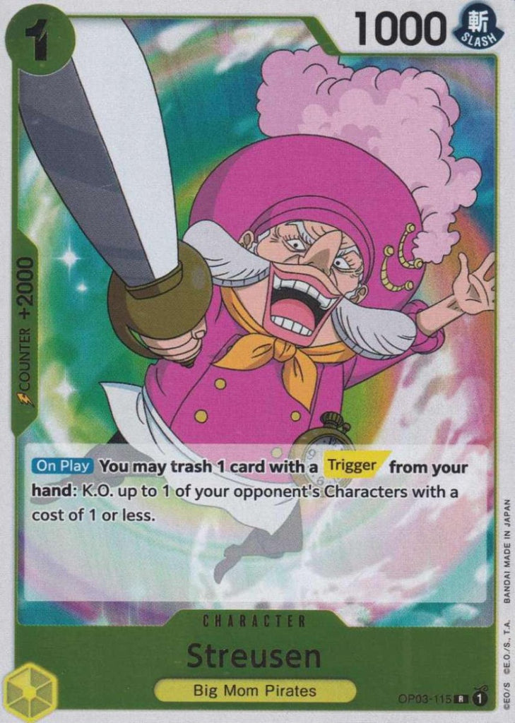 One Piece Card Game Einzelkarten Streusen Rare OP03-115 CHARACTER Pillars of Strength - TCG Sammelkartenspiel