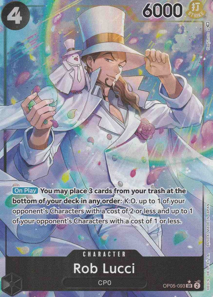 Rob Lucci Super Rare OP05-093 Alternative Art. Awakening of the New Era TCG Einzelkarten 