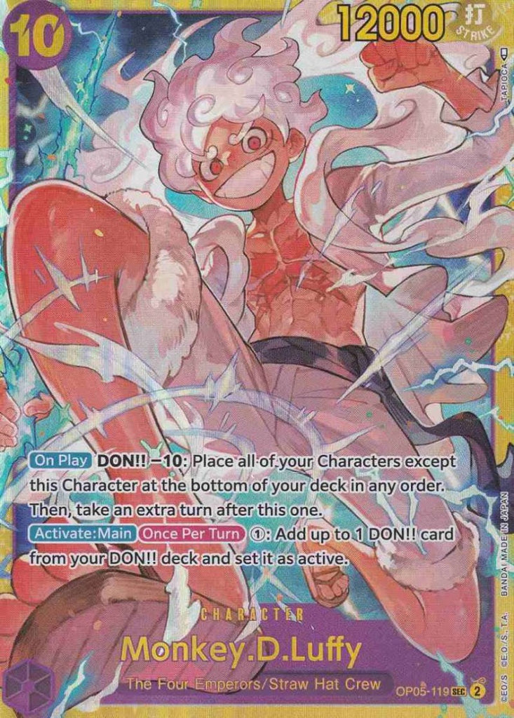 Monkey.D.Luffy Secret Rare OP05-119 Normal Art. Awakening of the New Era TCG Einzelkarten 