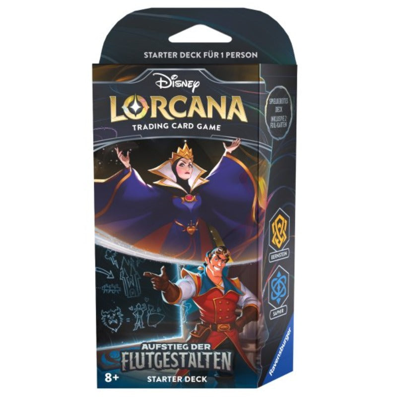 Disney Lorcana: Aufstieg der Flutgestalten - Starter Deck Bernstein und Saphir (Deutsch) 