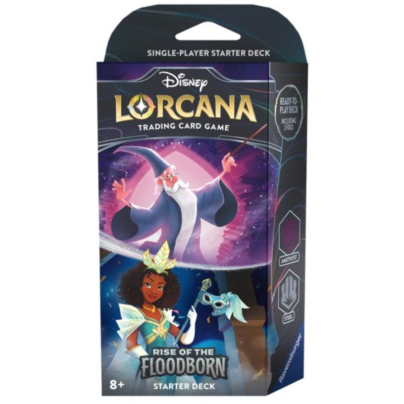 Disney Lorcana: Rise of the Floodborn - Starter Deck Amethyst and Steel Englisch