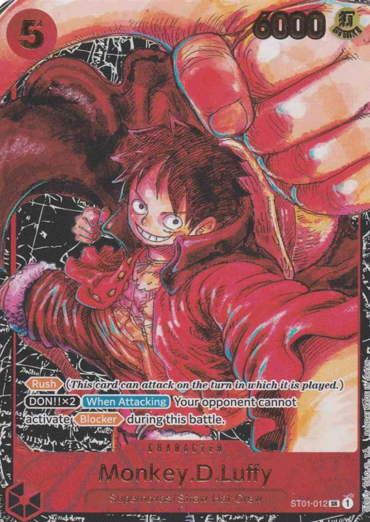 Monkey.D.Luffy Super Rare ST01-012 Parallel Alternative Art. Awakening of the New Era TCG Einzelkarte 