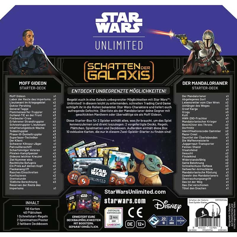 Star Wars: Unlimited – Schatten der Galaxis Zwei-Spieler-Starter (Deutsch) TCG Sammelkartenspiel