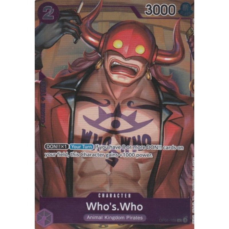 One Piece Card Game Einzelkarten Who’s.Who (Boxtopper) OP01-109 Charakter Romance Dawn - TCG Sammelkartenspiel